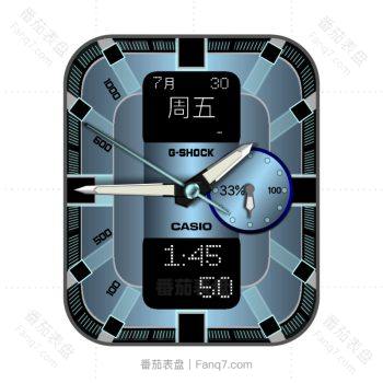 卡西欧CASIOG炫酷渐变蓝色测速计时圈表盘.clock