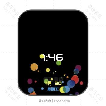 Colorful Bubbles苹果图标拼接动图表盘.clock