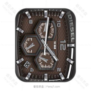 DIESEL 迪赛DZ4184棕色炫酷表盘.clock