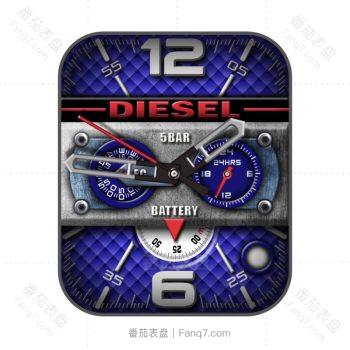 DIESEL 迪赛IRONSIDE 蓝色炫酷机械表盘.clock