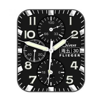 sinn辛恩Flieger black ASoelter 炫酷黑机械表盘.clock