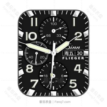 sinn辛恩Flieger black ASoelter 炫酷黑机械表盘.clock