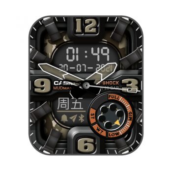 casio卡西欧G-SHOCK GA-100CF炫酷灰机械表盘.clock