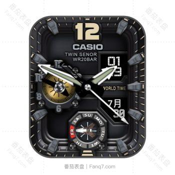 casio卡西欧G-SHOCK GA-100CF高级灰质感机械表盘.clock