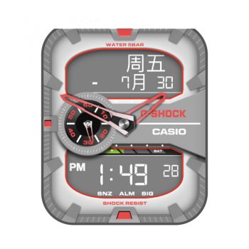 casio卡西欧G-SHOCK GA-100CF奶奶灰白机械简约复古风.clock