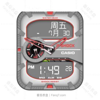 casio卡西欧G-SHOCK GA-100CF奶奶灰白机械简约复古风.clock