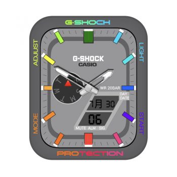 casio卡西欧G-SHOCK GA-100CF高级灰荧光机械表盘.clock