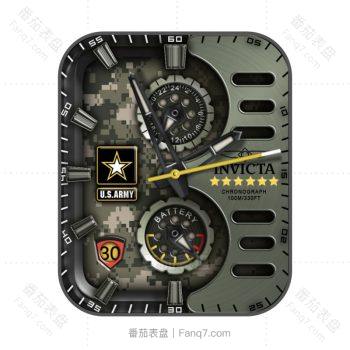 INVICTA US ARMY 32983英氟他美军战队个性机械表盘.clock
