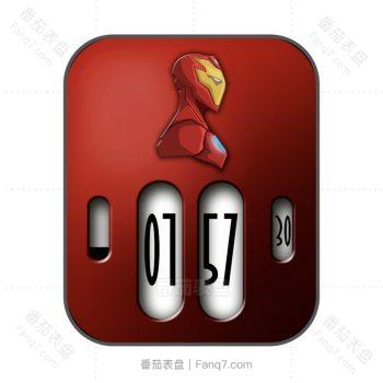 Ironman漫威系列钢铁侠红色炫酷表盘.clock