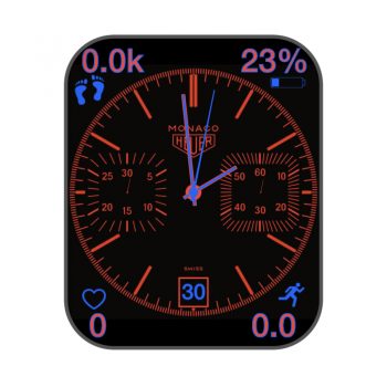 Monaco系列泰格豪雅手表TAG HEUER黑色荧光表盘.clock