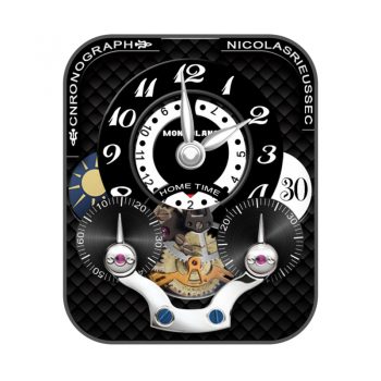 万宝龙MONTBLANC-勃朗峰黑色机械表盘.clock