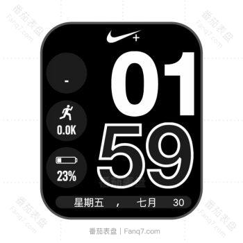 Nike+ dark-极简耐克黑白表盘.clock