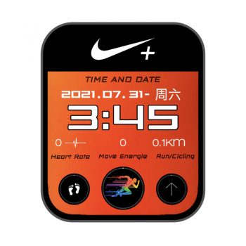 NikeDigital(tiger)耐克数码橙黑色表盘.clock