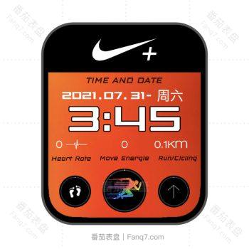 NikeDigital(tiger)耐克数码橙黑色表盘.clock