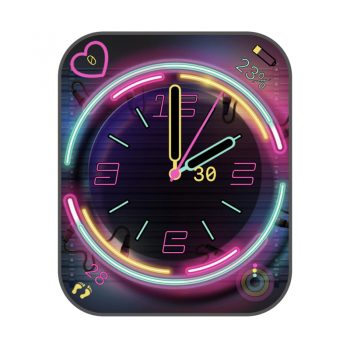 No. 20_pk-霓虹风格圈圈.clock