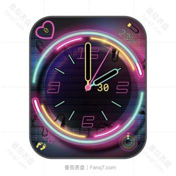 No. 20_pk-霓虹风格圈圈.clock