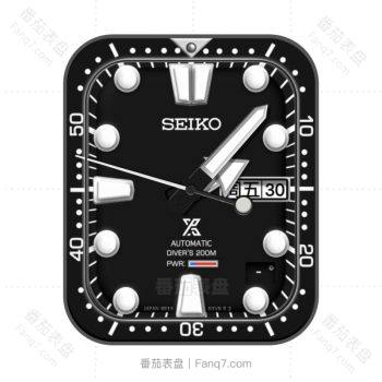 SEIKO简约黑色日历表盘.clock