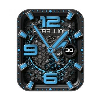 REBELLION APNEA-3黑色蜂窝蓝色刻度炫酷机械表盘.clock