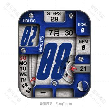 RLMade 44简约炫酷风蓝白表盘.clock