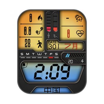 RLMade 45简约炫酷风蓝黑黄复古卡西欧表盘.clock