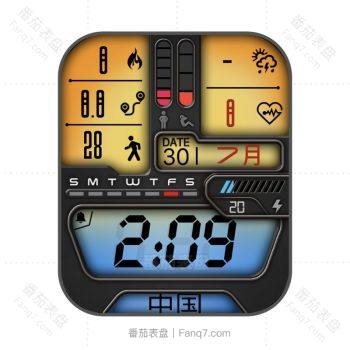 RLMade 45简约炫酷风蓝黑黄复古卡西欧表盘.clock