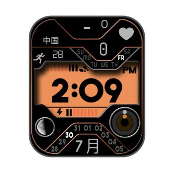 RLMade 44简约复古风橙黑表盘.clock