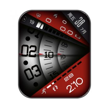 RLMade 55简约复古风黑红表盘.clock