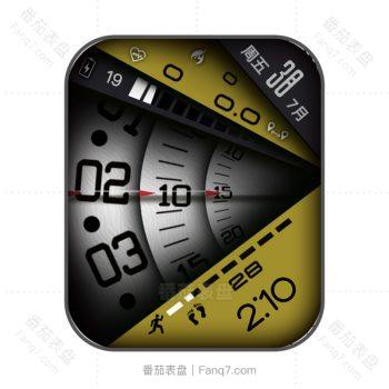RLMade 55简约复古风黑黄表盘.clock