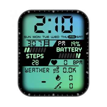 RLMade 55简约复古风黑渐变绿表盘.clock