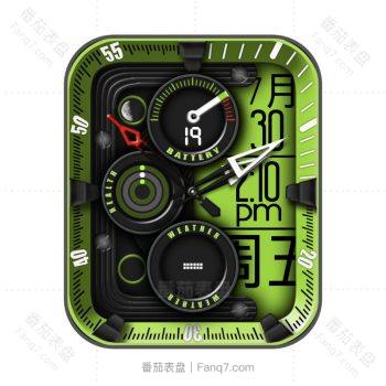 RLMade 59简约炫酷黑绿机械表盘.clock