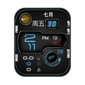 RLMade 64简约复古风黑蓝表盘.clock