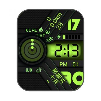 RLMade 56炫酷简约黑绿表盘.clock