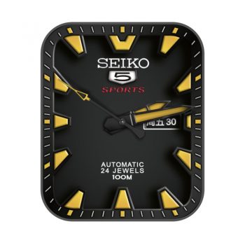 SEIKO简约黑色日历表盘.clock