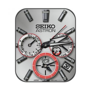 SEIKO简约银灰色高级机械表盘.clock