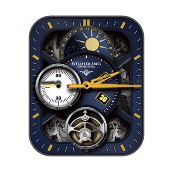 STÜHRLING (Rashid)-斯图林（拉希德）炫酷蓝色机械表盘.clock