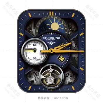 STÜHRLING (Rashid)-斯图林(拉希德)炫酷蓝色机械表盘.clock