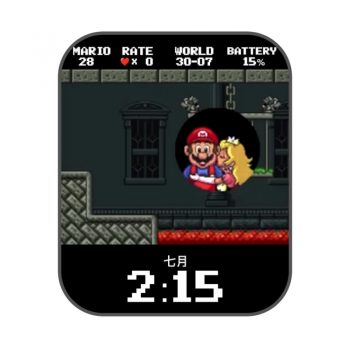 SUPER Mario Watch by SOARE Michele-David超级玛丽黑色拯救公主动态表盘.clock