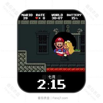SUPER Mario Watch by SOARE Michele-David超级玛丽黑色拯救公主动态表盘.clock