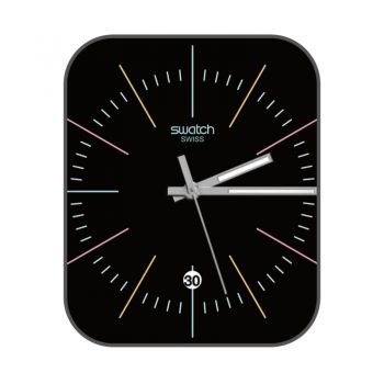 SWATCH BLACK LAYERED by AH斯沃琪极简黑色简约表盘.clock