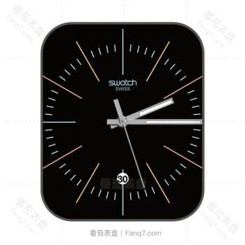 SWATCH BLACK LAYERED by AH斯沃琪极简黑色简约表盘.clock