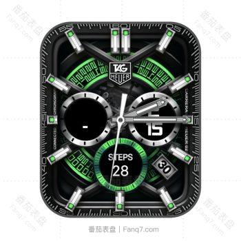 CALIBER HEUER 系列泰格豪雅手表TAG HEUER黑色绿色荧光表盘.clock