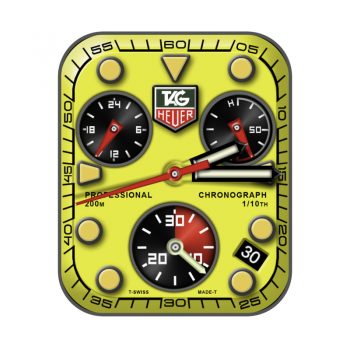 CALIBER HEUER 系列泰格豪雅手表TAG HEUER黄色荧光表盘.clock