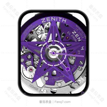 ZENITH真力时紫色机械表盘.clock