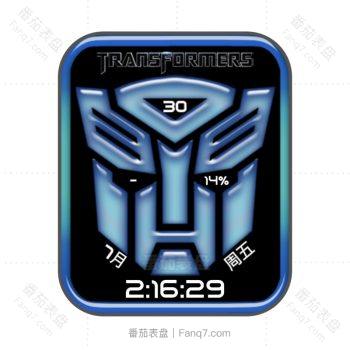 Transformers by NgocHuan变形金刚漫威系列蓝色.clock