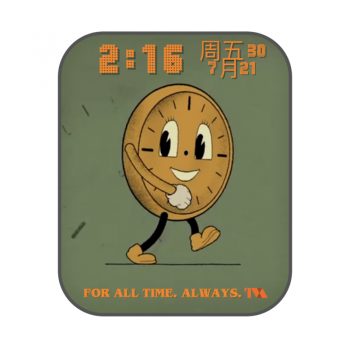 TVA-分钟小姐绿色可爱行走动态表盘.clock