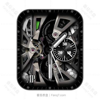 爱彼Audemars Piguet黑色机械动态表盘.clock