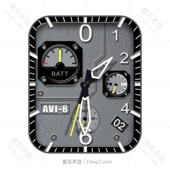 AVI-8银色水泥式复古表盘.clock