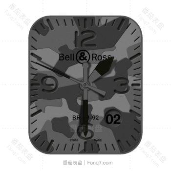bell & ross 柏莱士酷黑迷彩风灰表盘.clock