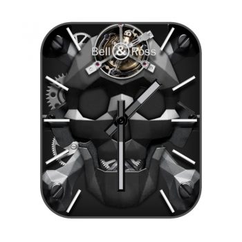 bell & ross 柏莱士酷黑暗黑使者骷髅机械表盘.clock