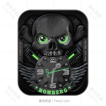BOMBERG Bolt 68 Skull邦里贝黑色骷髅机械表盘.clock
